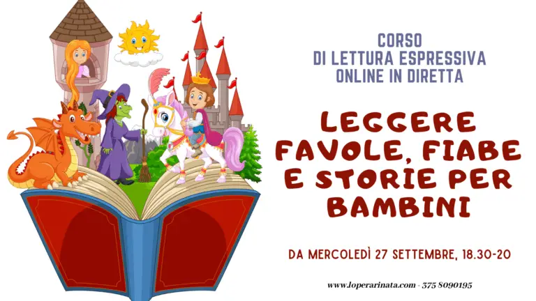 corso lettura espressiva online in diretta Leggere Fiabe, Favole e Storie per Bambini'.