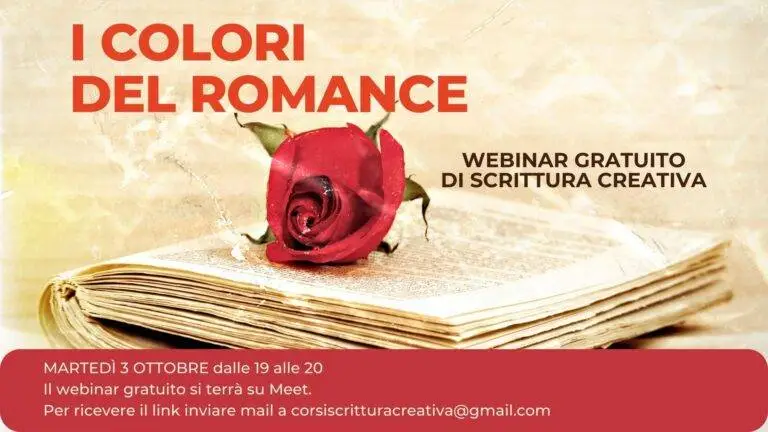 Scrittura Creativa Webinar Romance - Corsi Scrittura Creativa online L'Opera Rinata