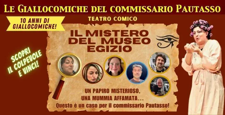 Teatro Comico Torino 20 ottobre e 22 ottobre - Teatro Q77 e Sala di via Dego 6 (zona Crocetta) -Le Giallocomiche del commissario Pautasso.