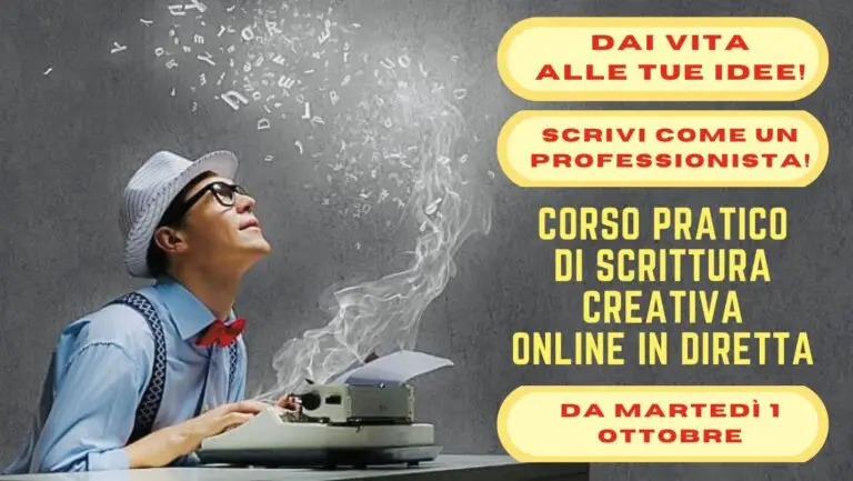 Corso di Scrittura Creativa online in diretta. Impara a scrivere come un professionista. Scrittura Creativa L'Opera Rinata.