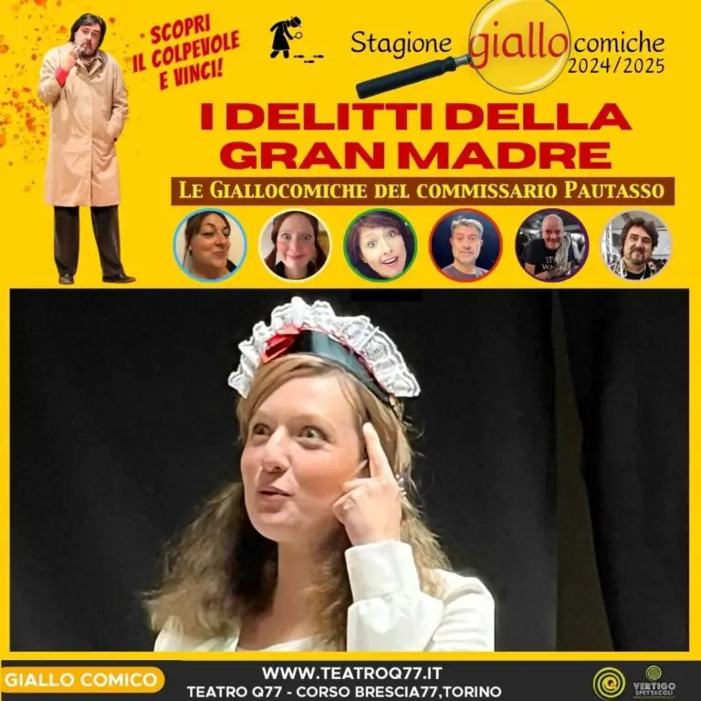 Teatro Comico Le Giallocomiche del commissario Pautasso.Torino venerdì 16 e domenica 18 maggio