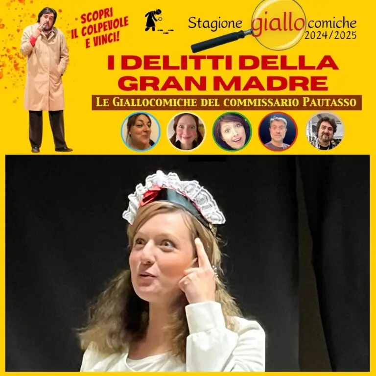 Teatro Comico Torino venerdì 16 e domenica 18 maggio Le Giallocomiche del commissario Pautasso.