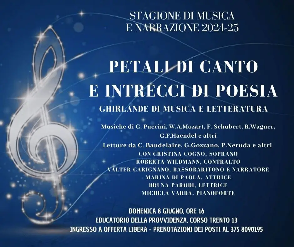 Concerti Torino - Stagione di Musica e Narrazione 2024-2025 L'Opera Rinata. domenica 8 giugno 2025.