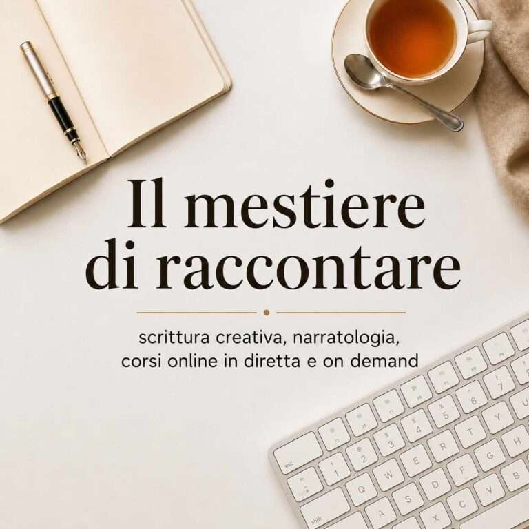 Il mestiere di raccontare: corsi di scrittura creativa e narratologia online, in diretta e on demand.
