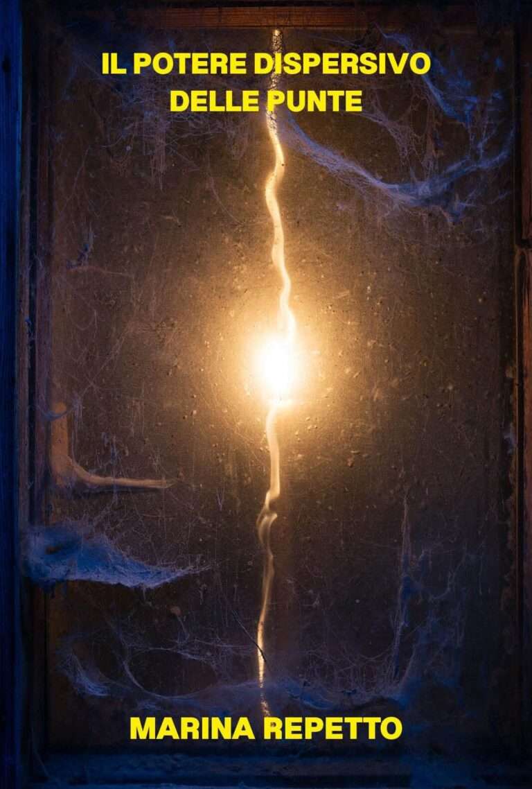 copertina del libro IL POTERE DISPERSIVO DELLE PUNTE raffigurante un fulmine in primo piano
